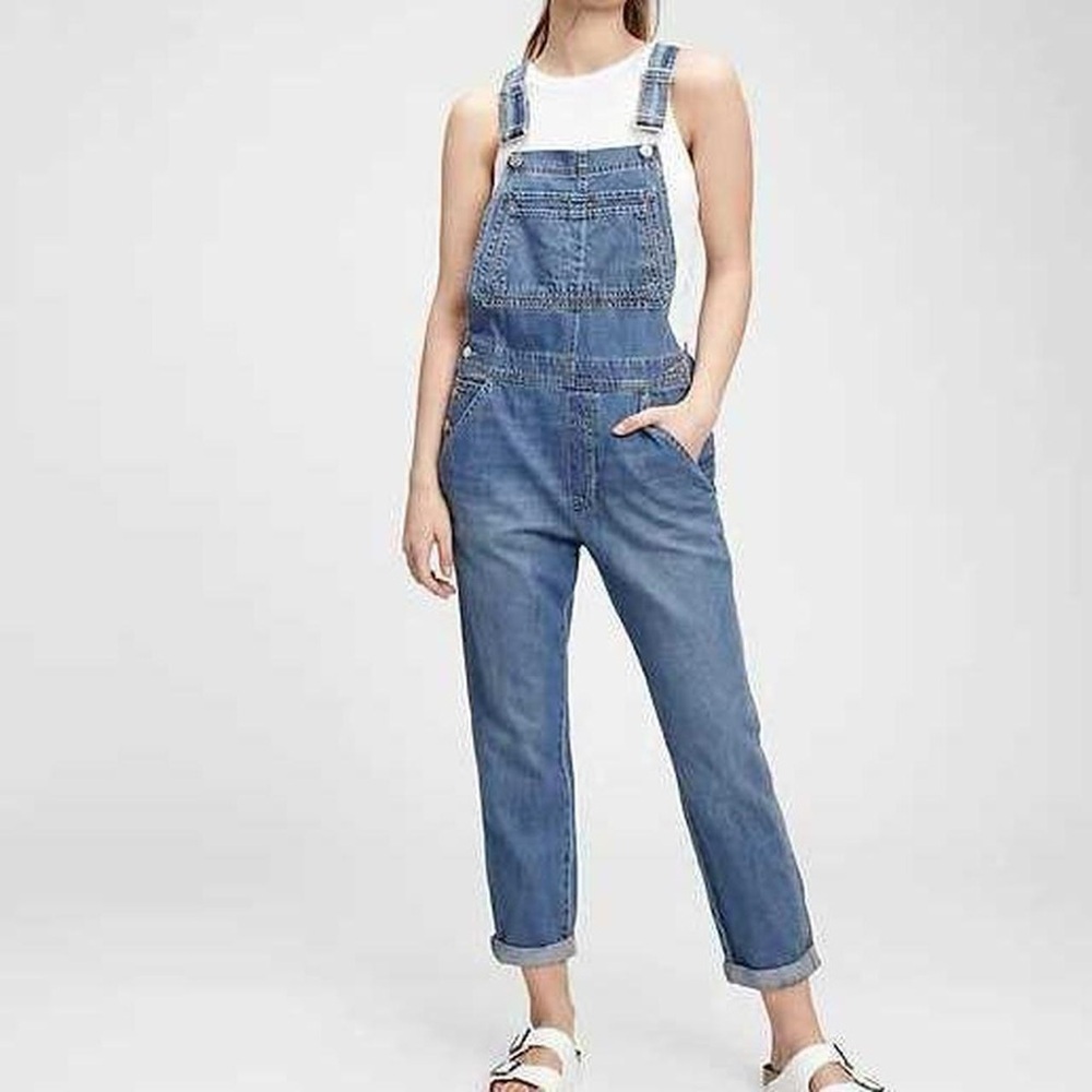 Gap Relaxed Denim Overalls with Washwell